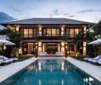 Villa Gendang, Piscine au coucher du soleil